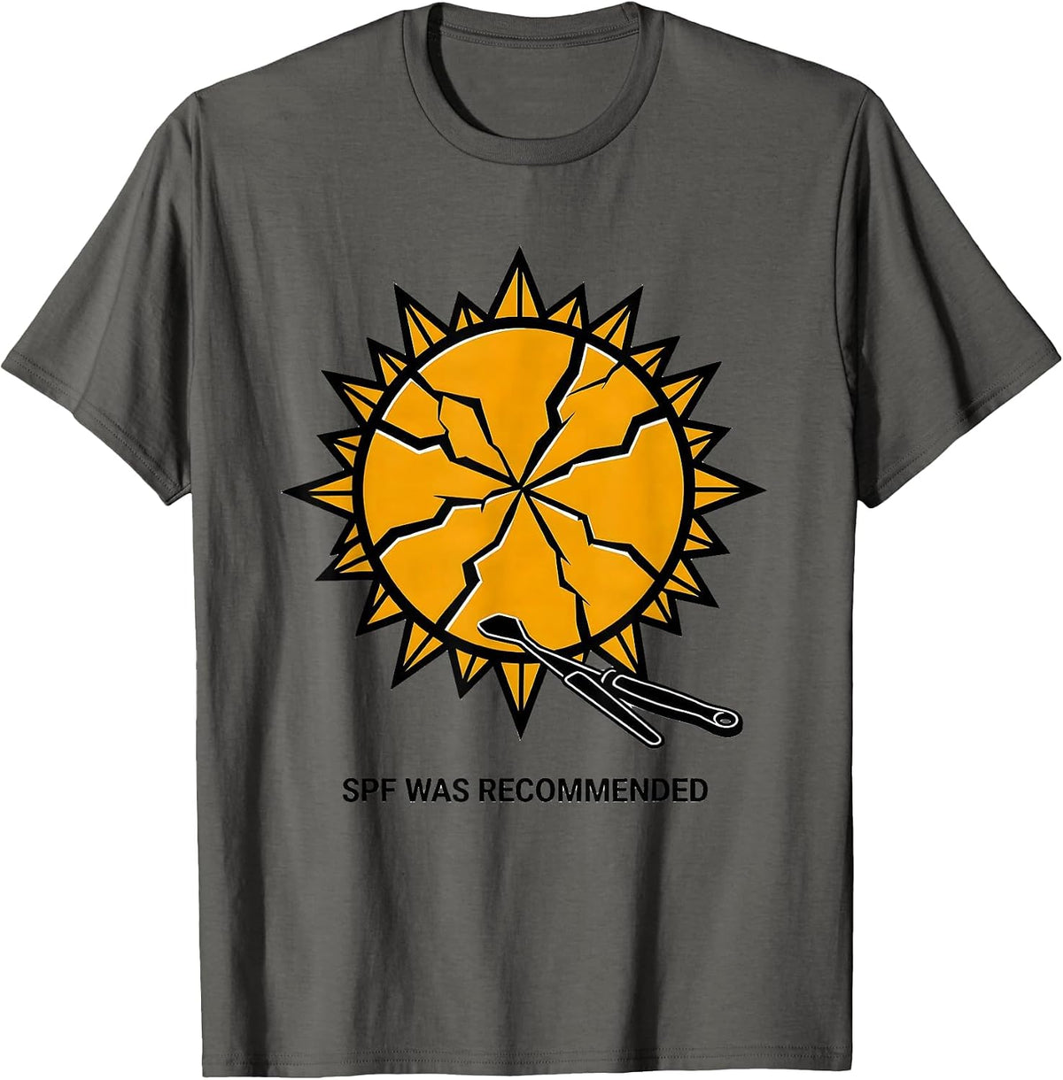 Men's SPF Was Recommended Swiss International Esthetician Skincare T-Shirt - Asphalt Grey