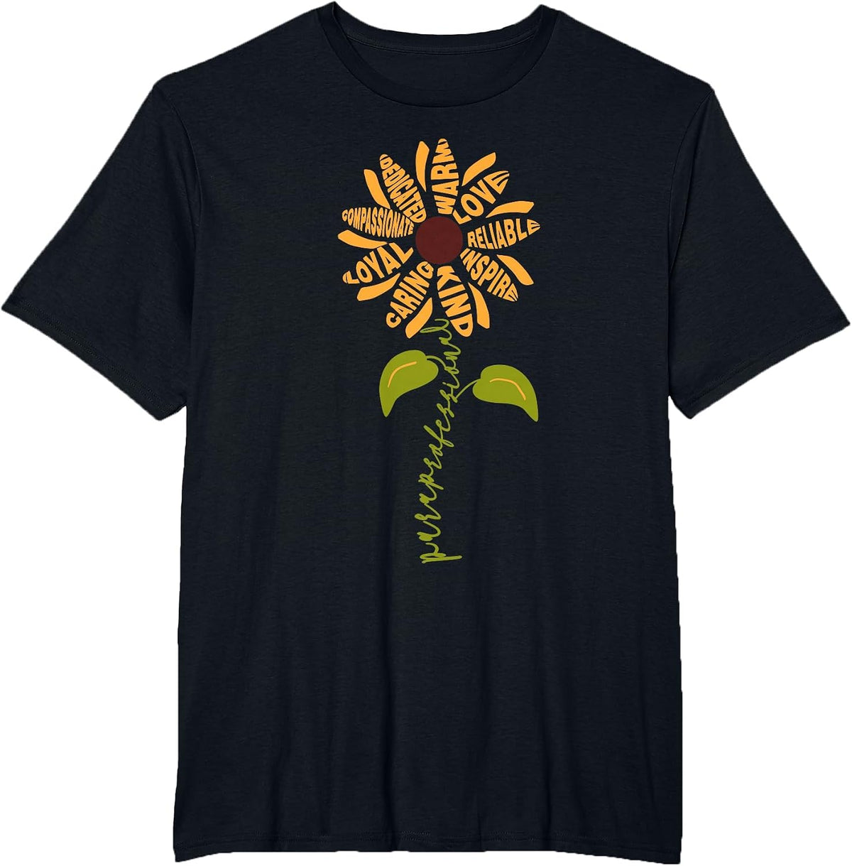 Paraprofessional para Sunflower Teacher Back to School T-Shirt - Black