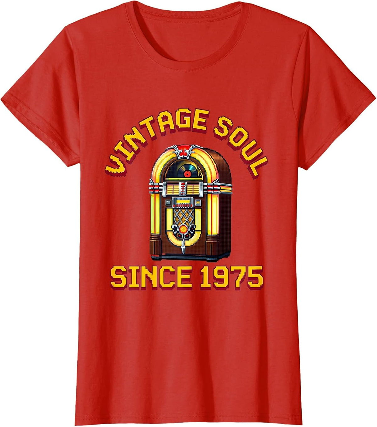 Vintage Soul Since 1975 Classic Retro Design T-Shirt - Red