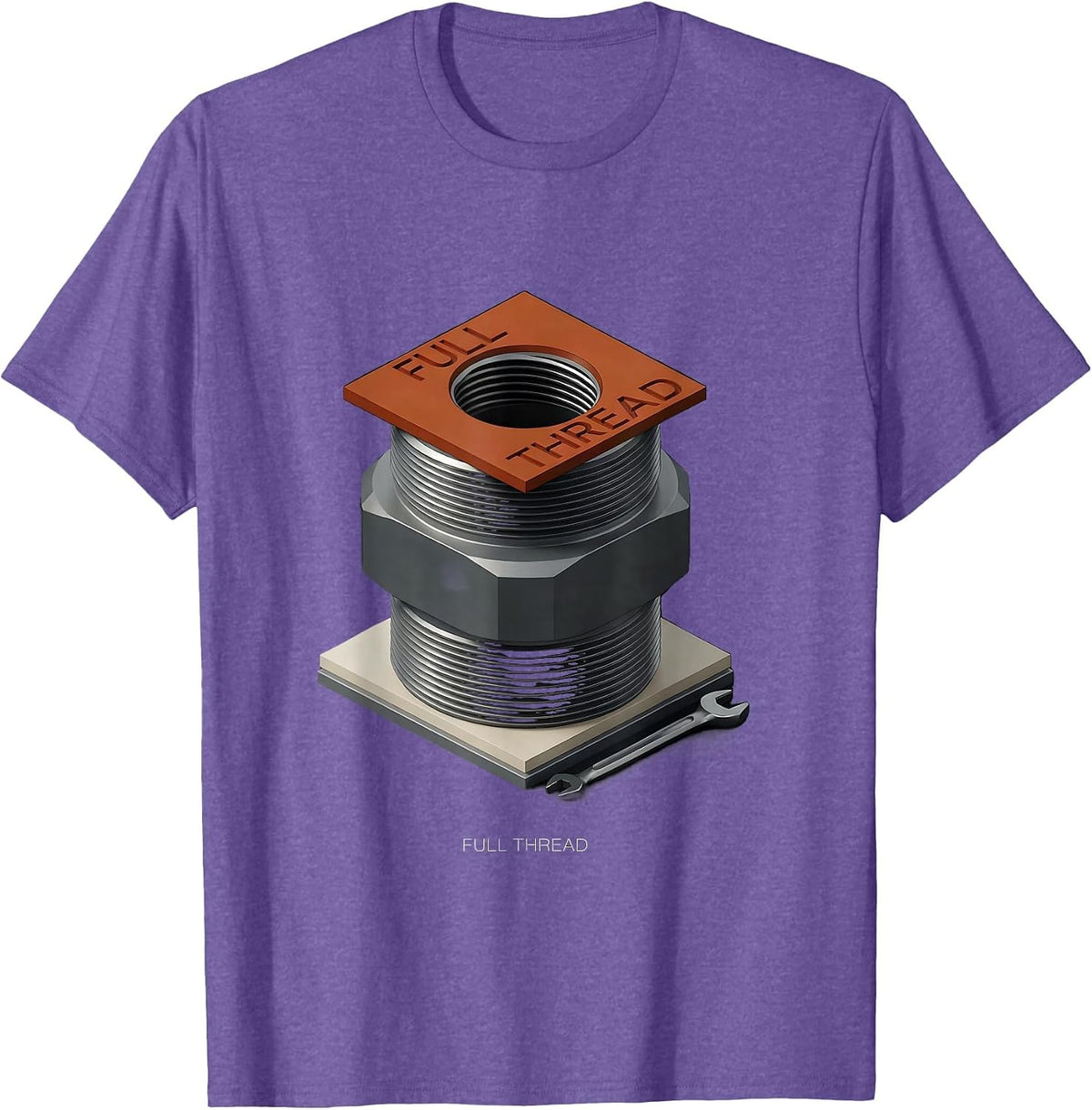 Men's Full Thread Oilfield Worker Oil Rig Roughneck Operator Gift T-Shirt - Purple Heather