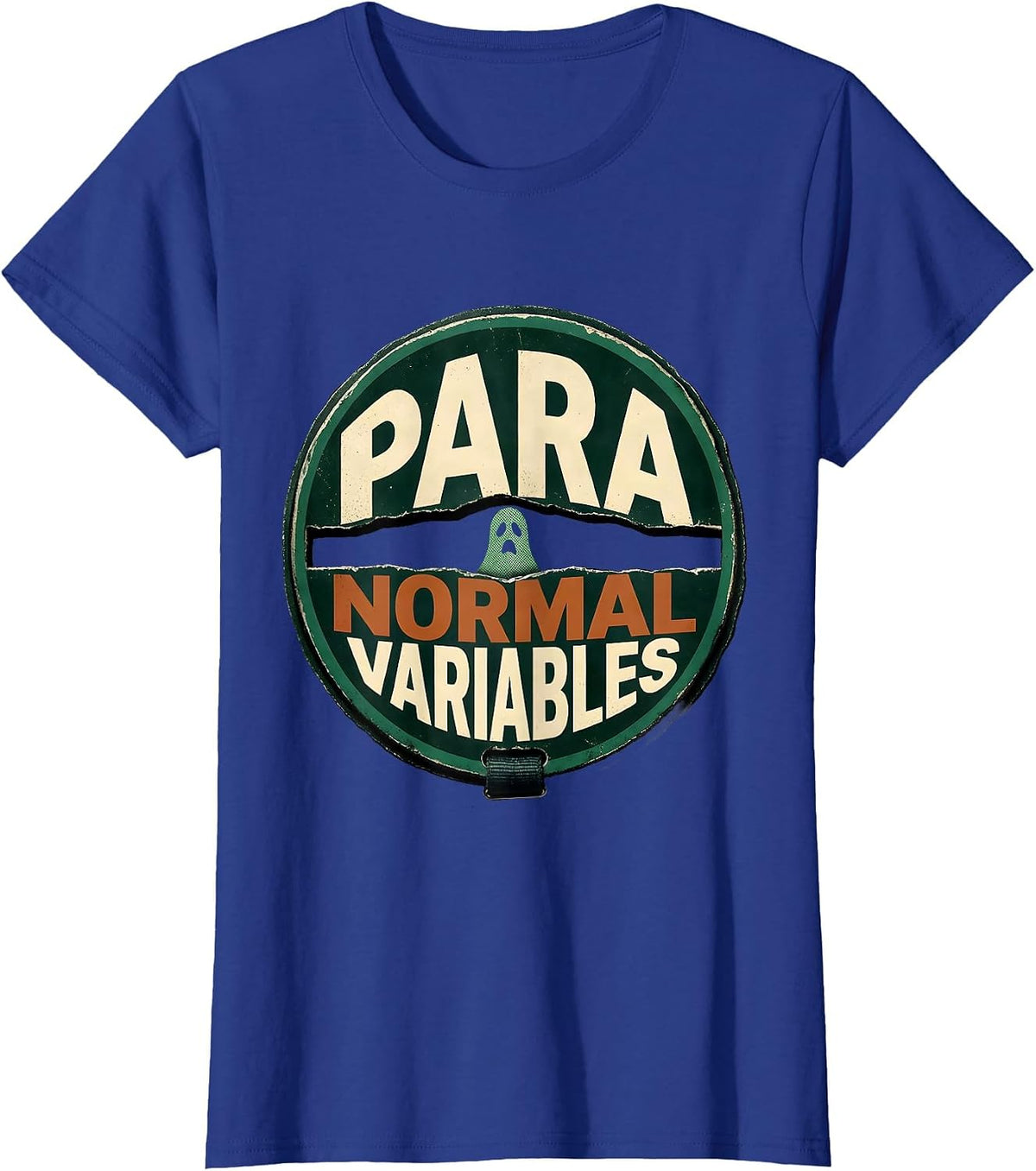 Women's Para Normal Variables Vintage Ghost Para Teacher Halloween T-Shirt - Royal Blue