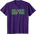 Saint Patrick's Day Irish Rock N Roll T-Shirt - Purple