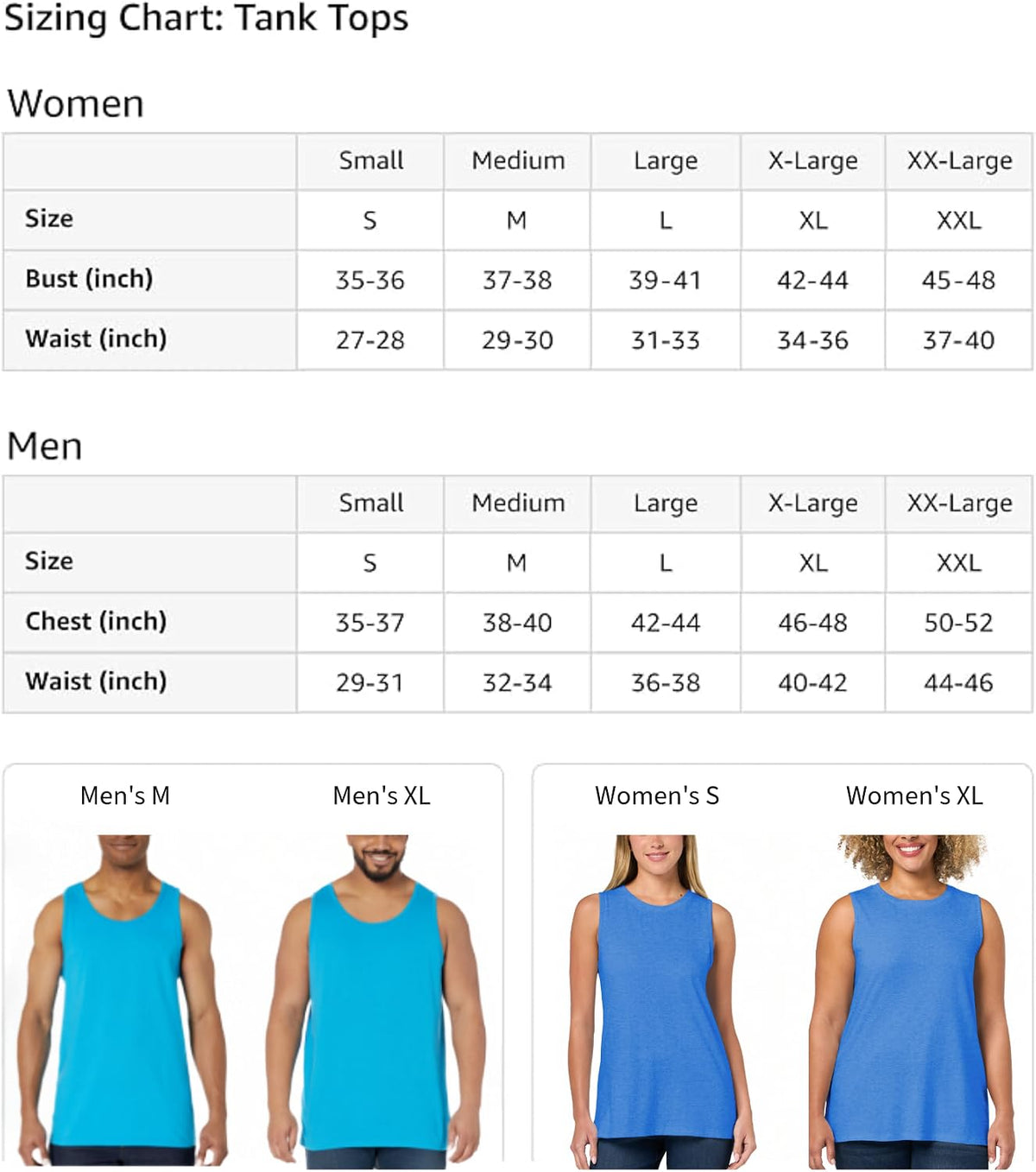 Things I Do in My Spare Time - Funny Chicken Lover Humor Sleeveless Tank Top - size chart
