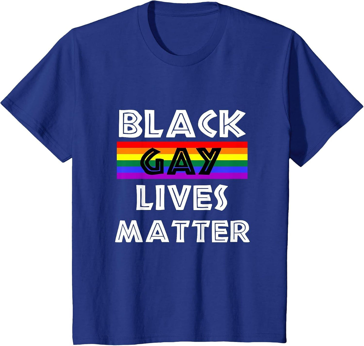 Black Gay Lives Matter Black History Month African American T-Shirt - Royal Blue
