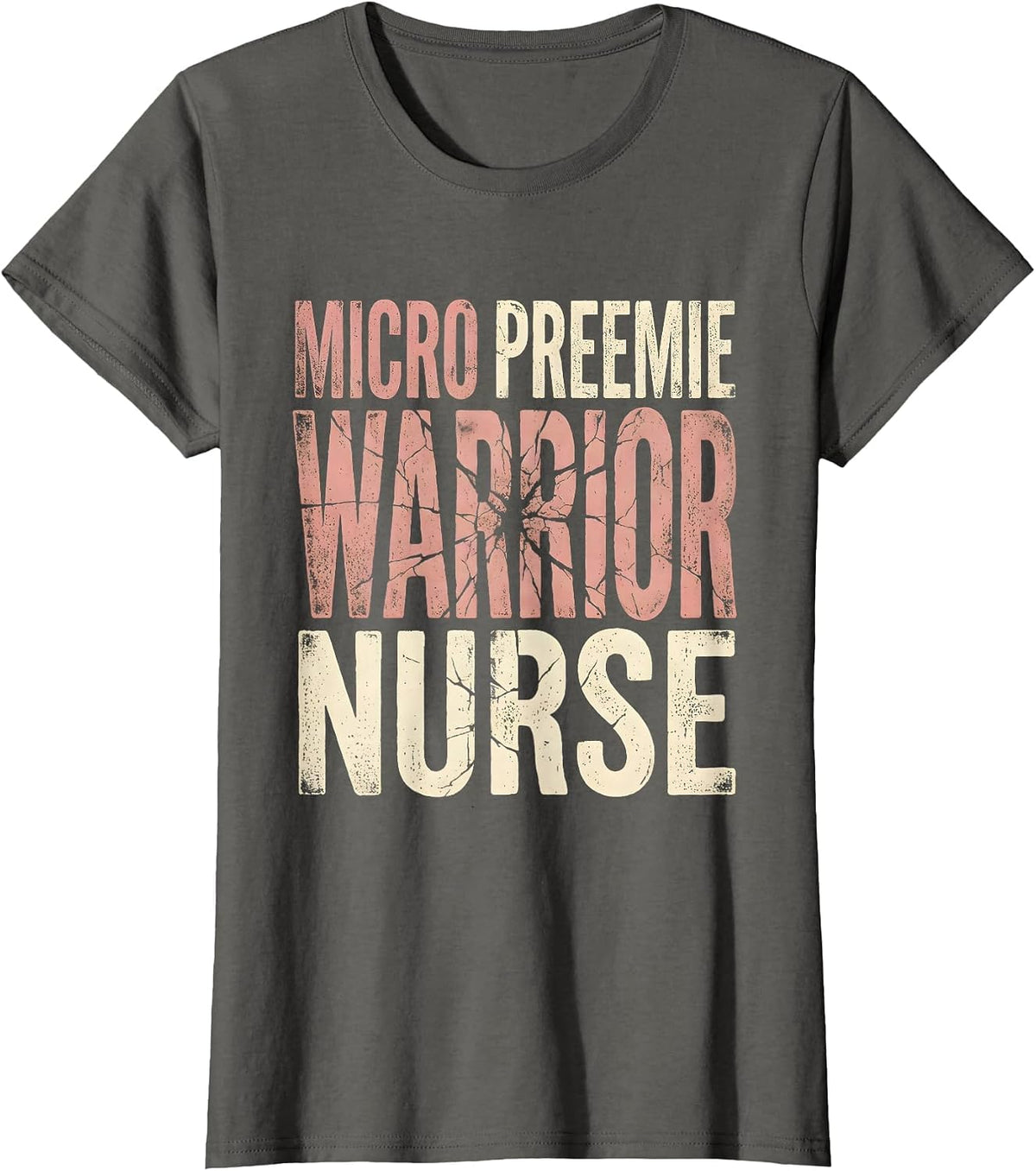 Women's Micro Preemie Warrior Nurse NICU Design T-Shirt - Asphalt Grey