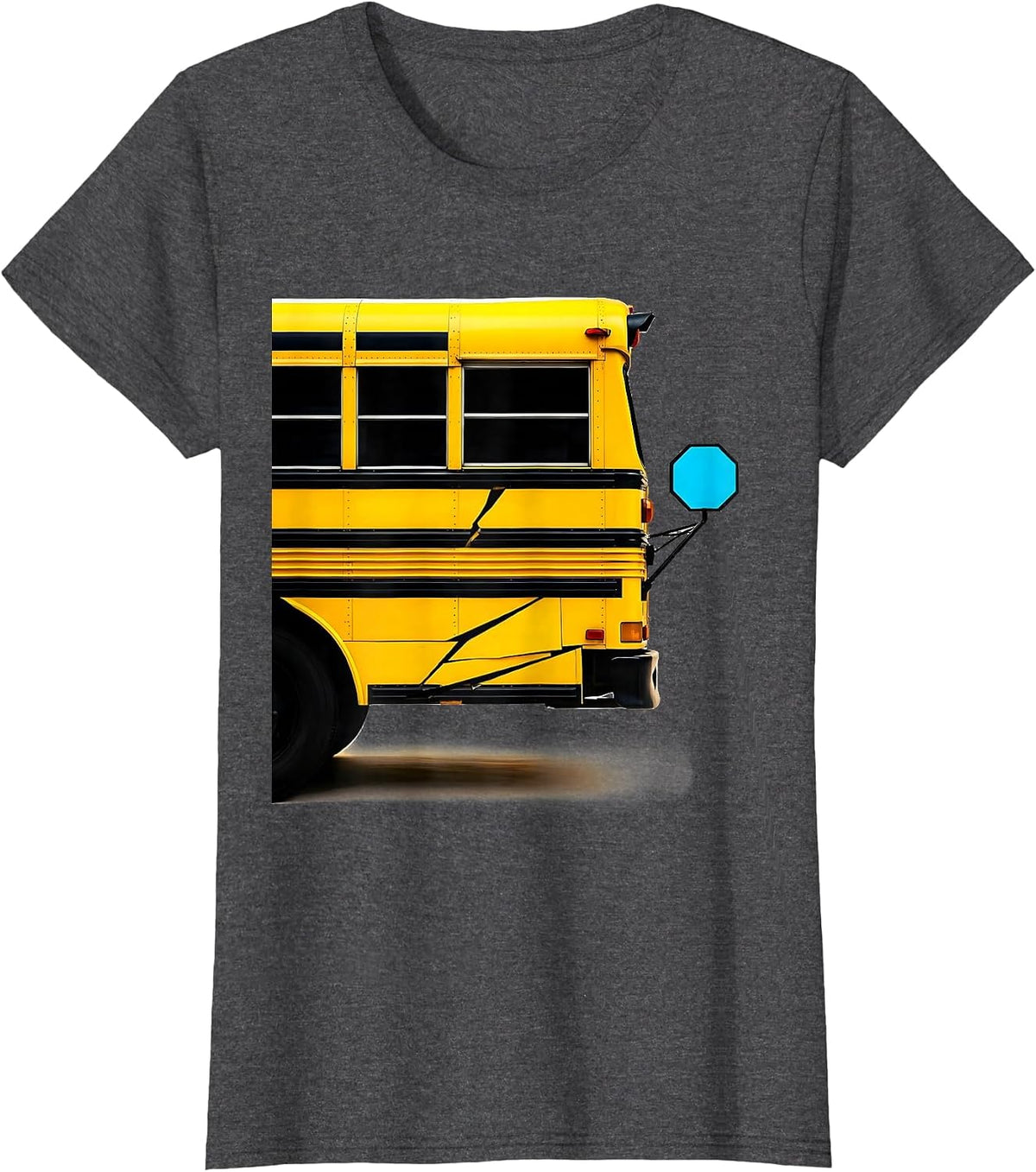 Women's Angular School Bus Driver Humor Appreciation Gift T-Shirt - Dark Heather Grey
