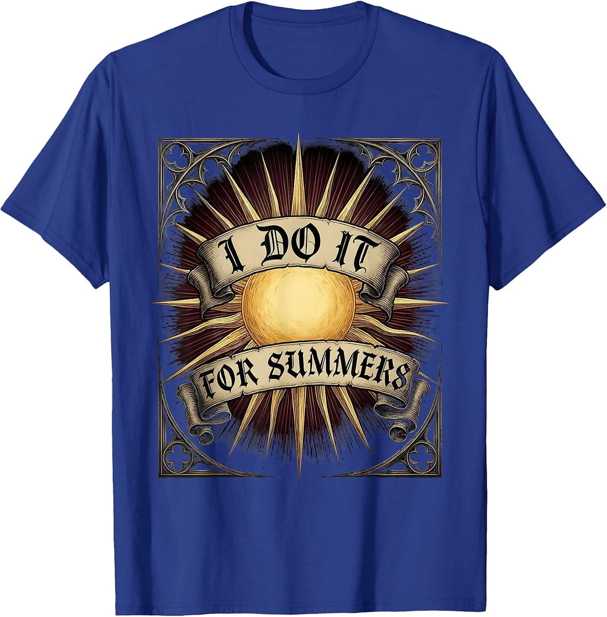 I Do It For Summers Middle School Teacher Design T-Shirt - Royal Blue