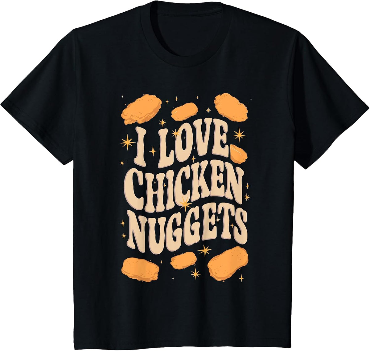 I Love Chicken Nuggets Lover Chicky Nuggies Toddler Kids Boy T-Shirt - Black