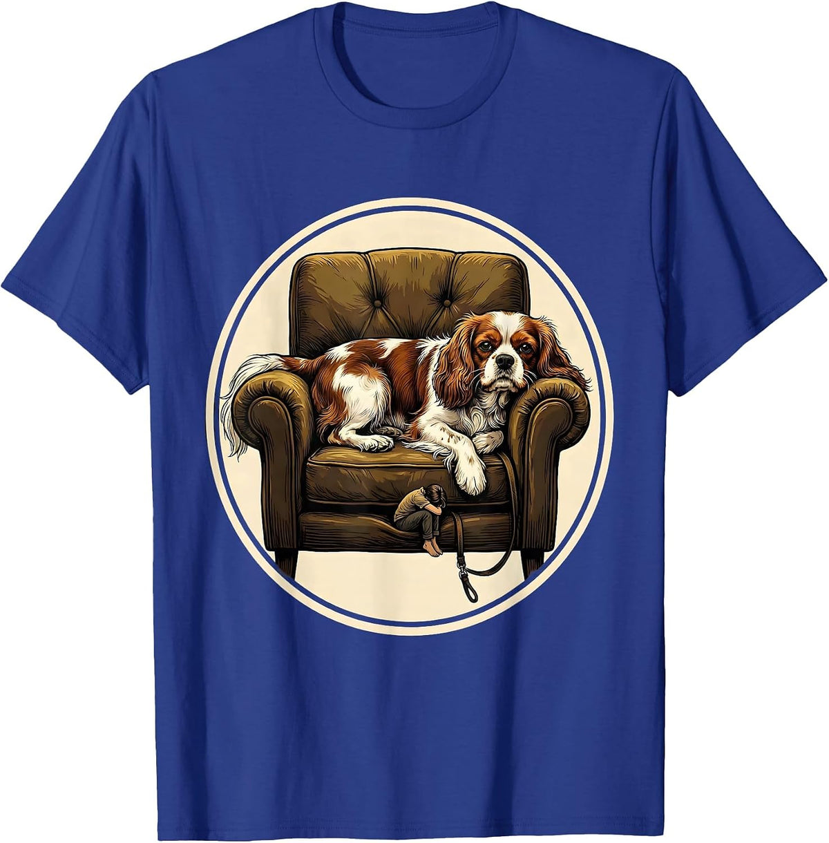 Men's Cavalier King Charles Spaniel Funny Dog Owner Humor T-Shirt - Royal Blue