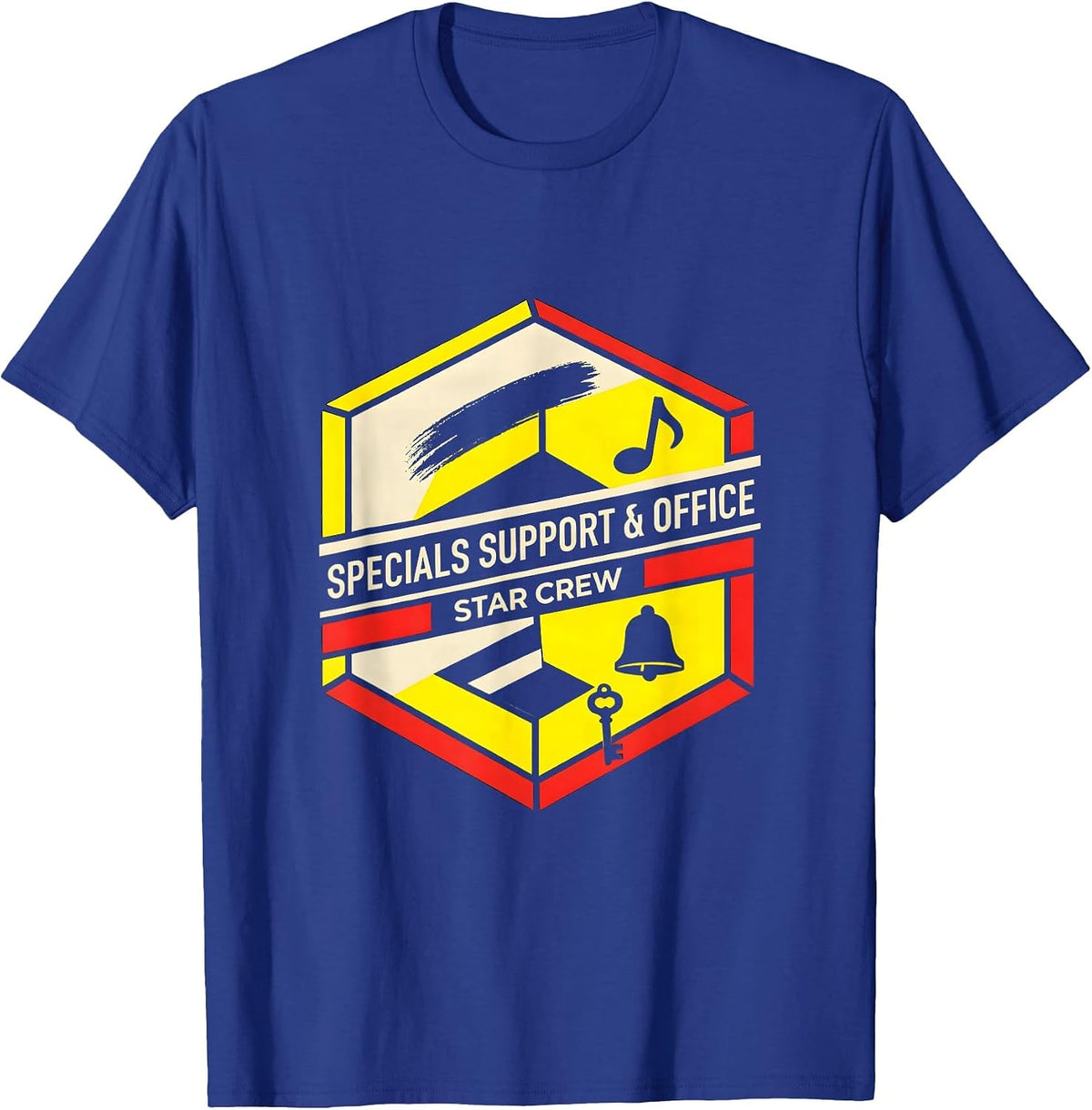 Men's Specials Support Office Star Crew Teacher Appreciation Crew T-Shirt - Royal Blue