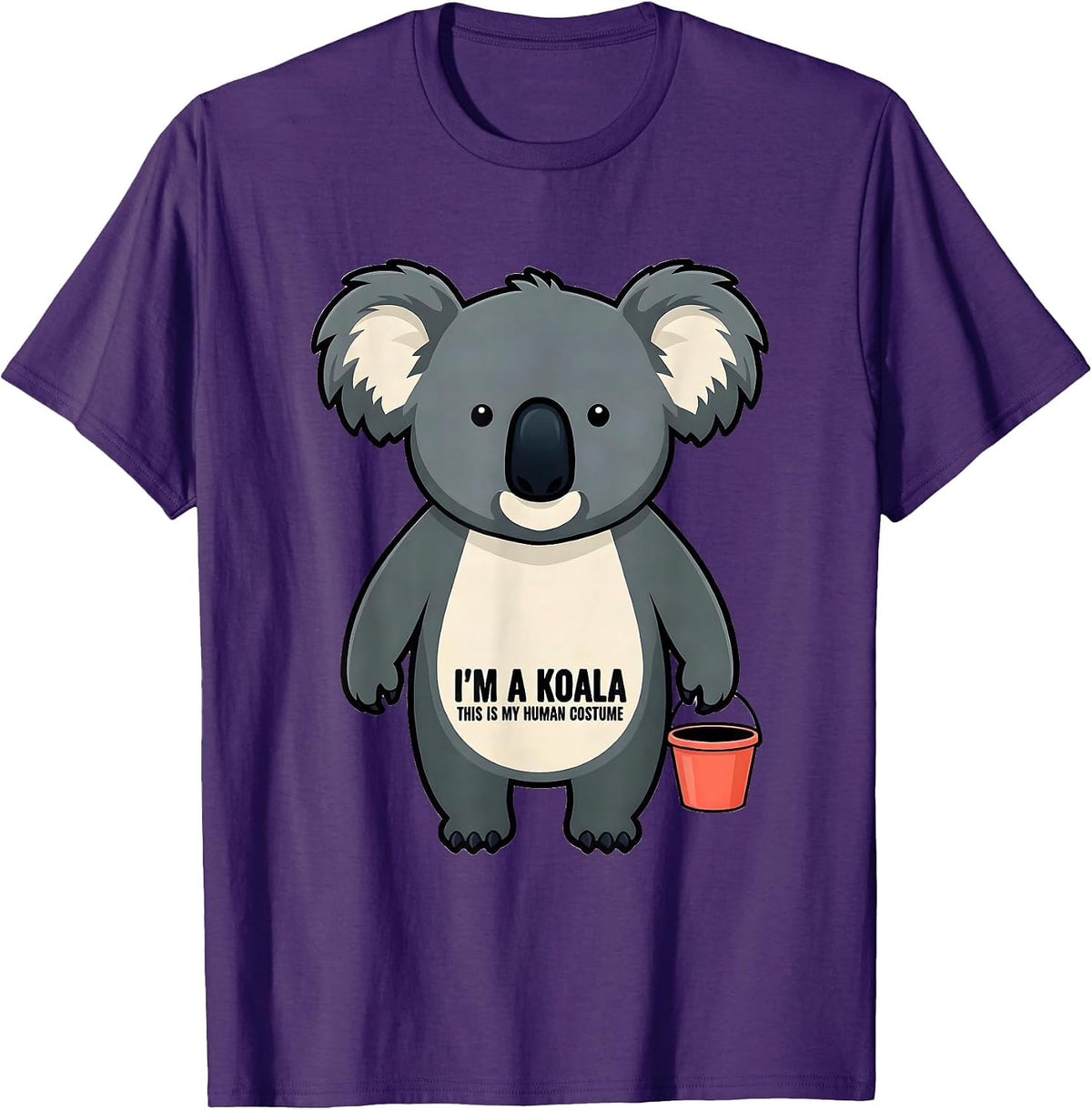 I'm a Koala; This Is My Human Costume Funny Koala Lover T-Shirt - Purple