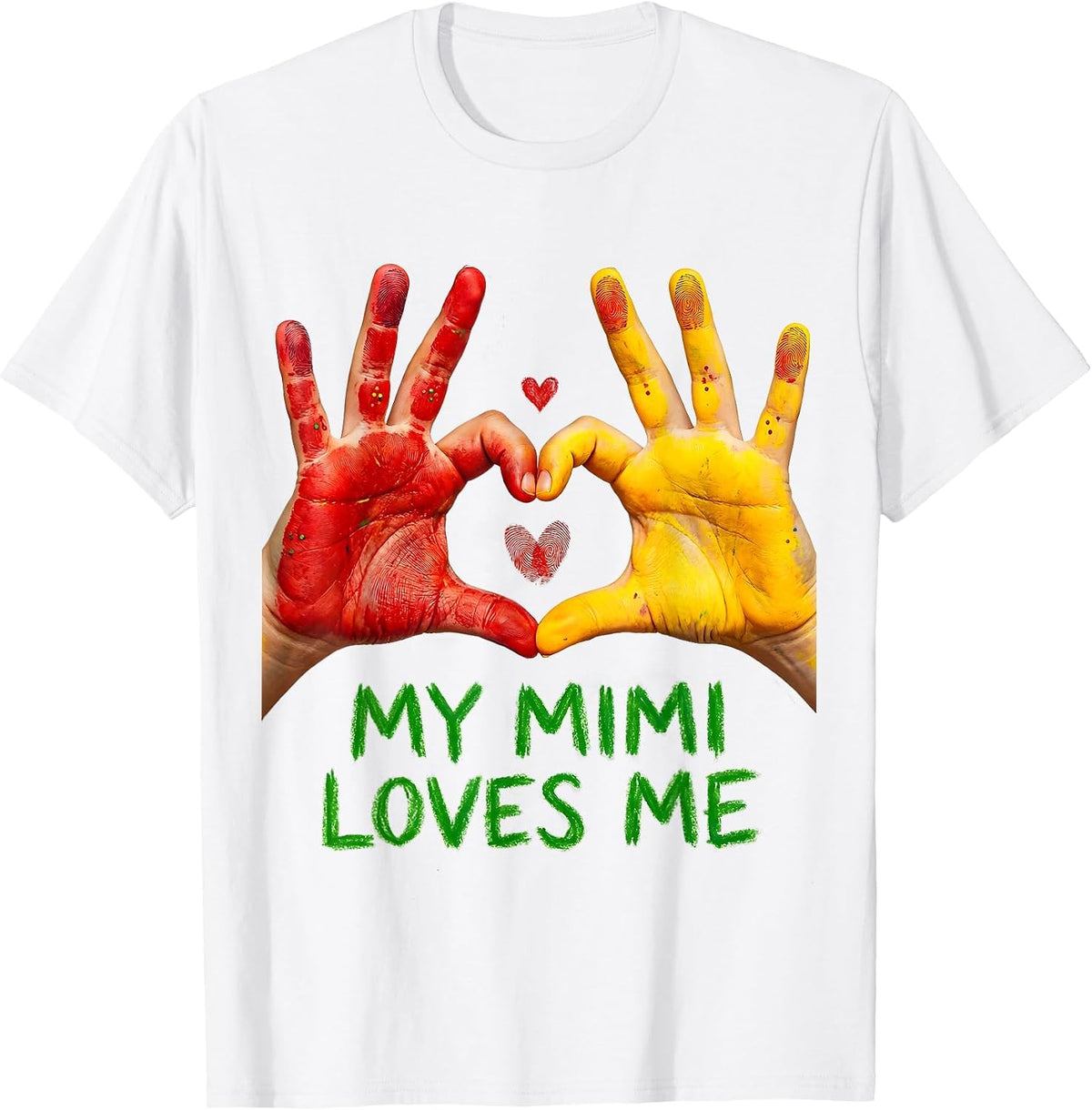 My Mimi Loves Me Whimsical Grandchild Love Gift for Grandma T-Shirt - White