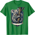 Men's Koala Emblem Cute Animal Lover Playful Humor T-Shirt - Kelly Green