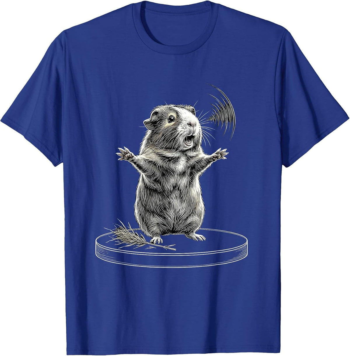 Guinea Pig Presenting Pose Funny Pig Lover Humor T-Shirt - Royal Blue