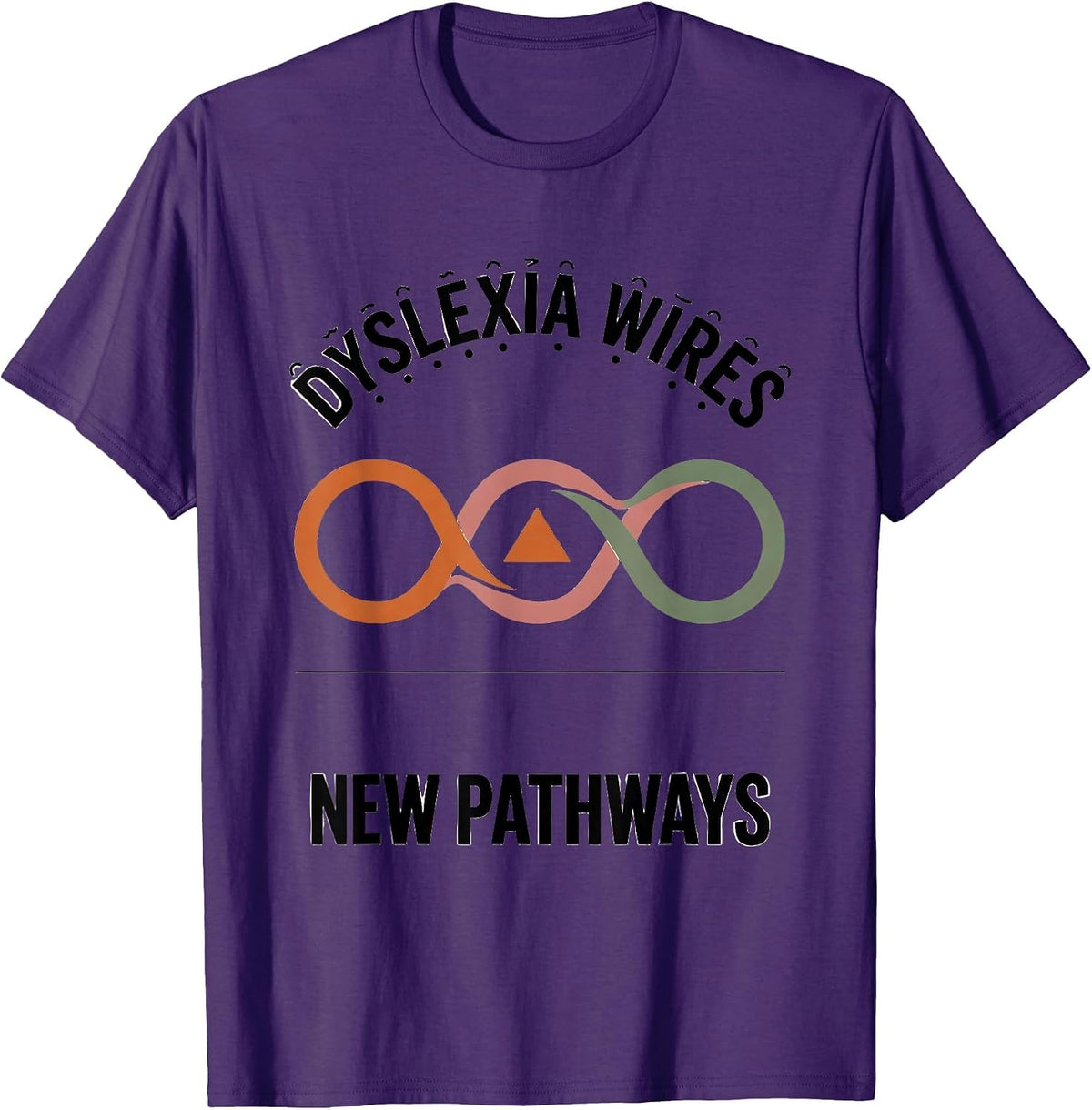 Dyslexia Wires New Pathways Teacher Awareness Dyslexia T-Shirt - Purple