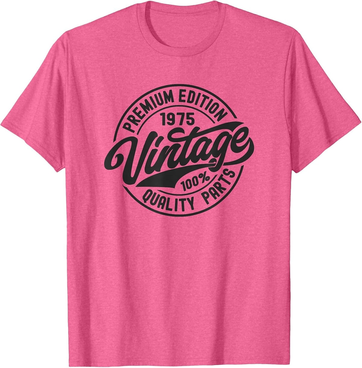 1975 Birthday Premium Edition Vintage Born in 1975 Birthday T-Shirt - Pink Heather
