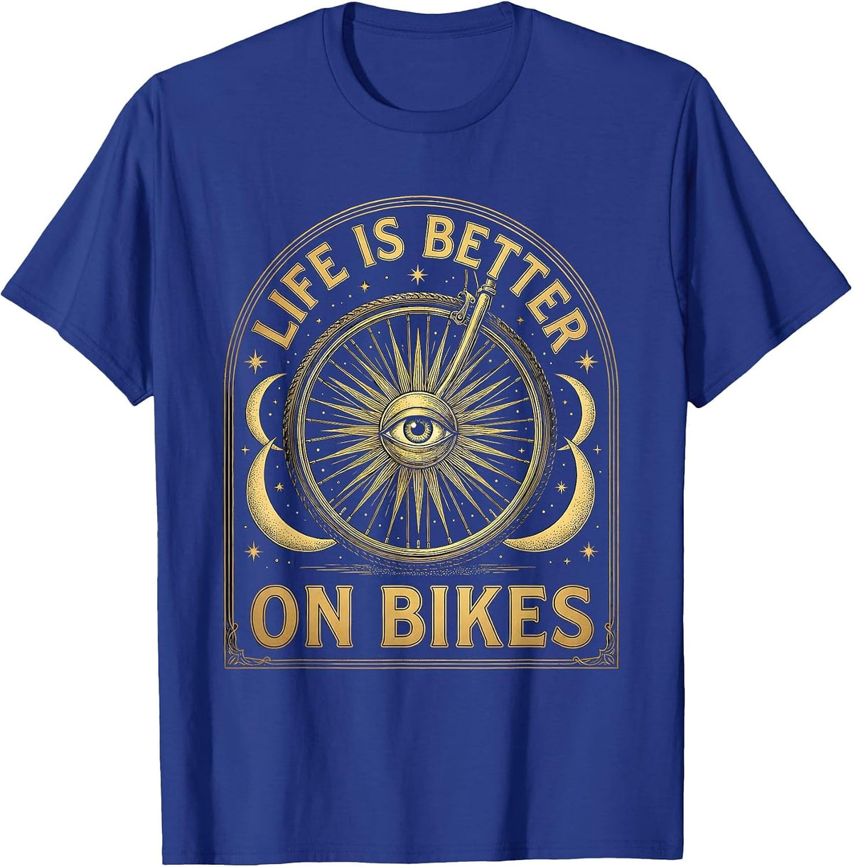 Men's Life Is Better On Bikes Cycling Design T-Shirt - Royal Blue