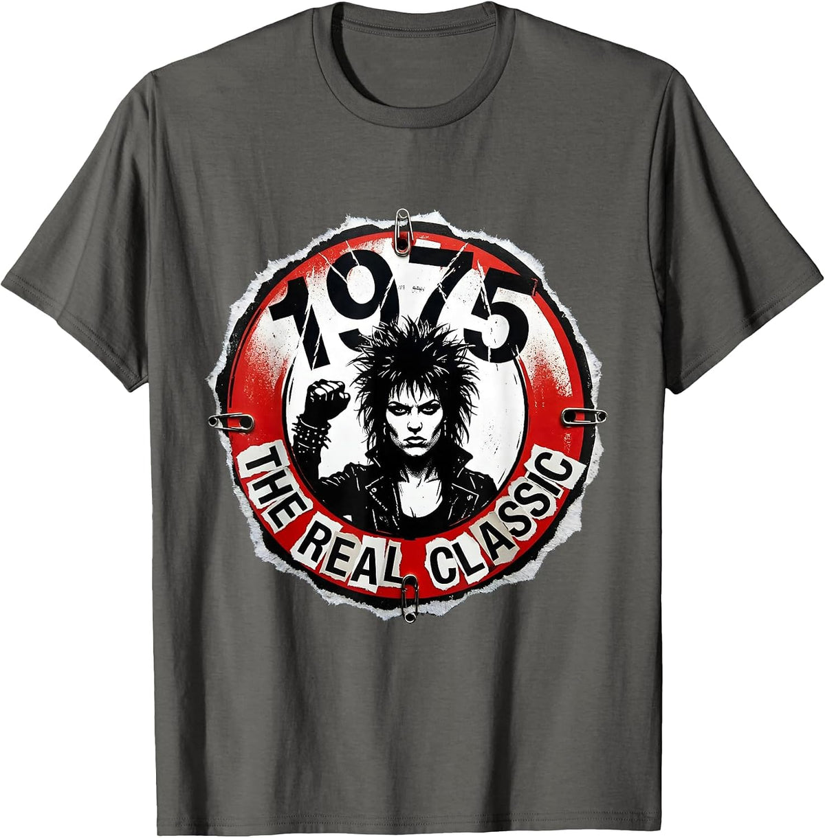 1975 The Real Classic Vintage Women's Design T-Shirt - Asphalt Grey