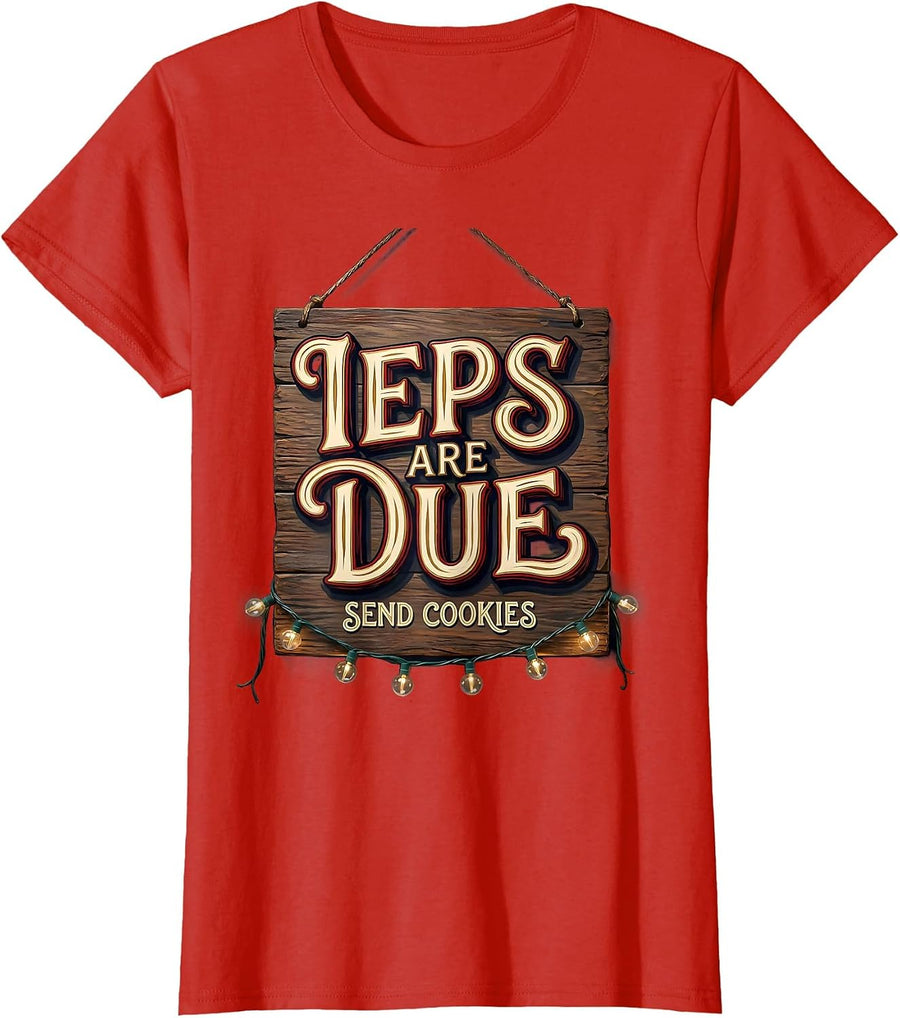 Women's IEPs Are Due Send Cookies Special Ed Teacher Christmas T-Shirt - Red