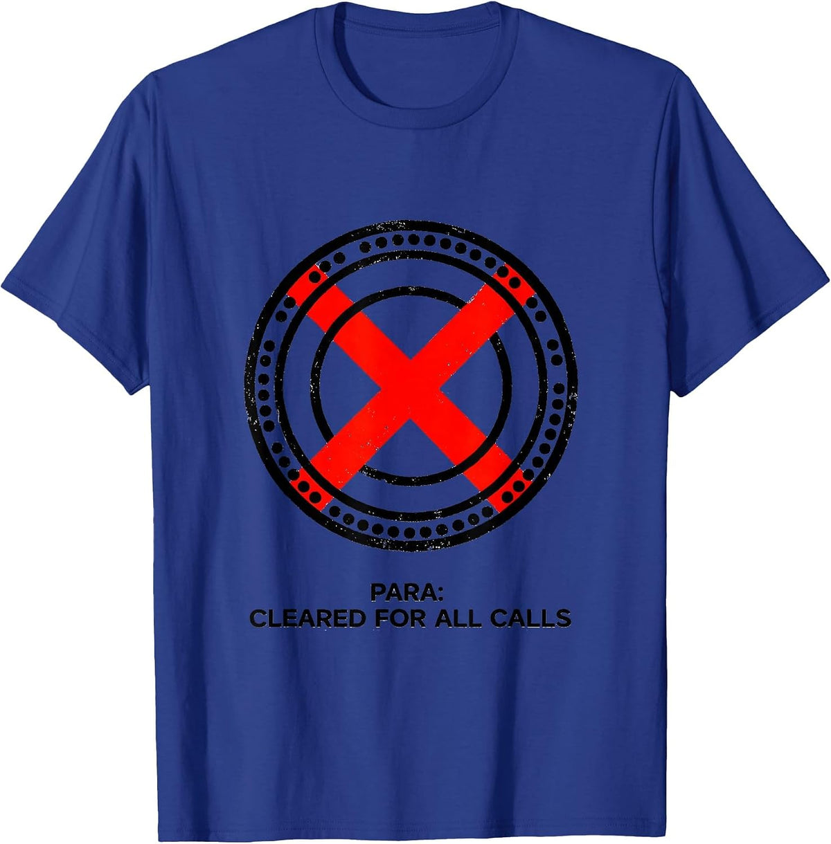 Para: Cleared For All Calls Funny Paraprofessional Goose T-Shirt - Royal Blue