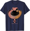 Cowgirls Don't Cry Western Cowgirl Design T-Shirt - Navy Blue