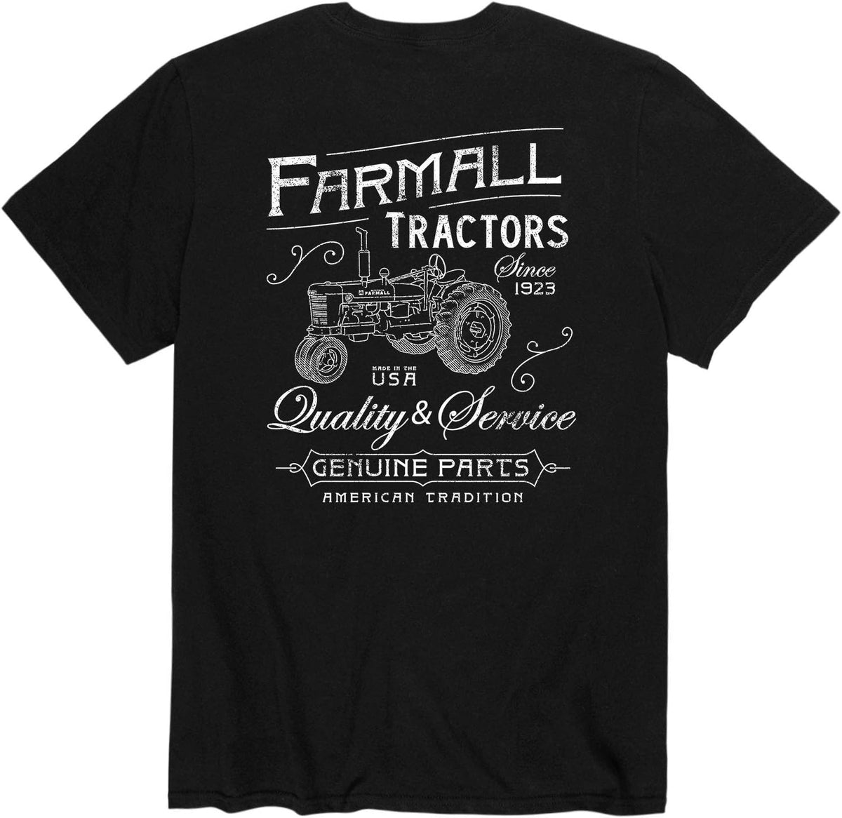 Farmall Tractors Vintage - Men's Short Sleeve Graphic T-Shirt - Black
