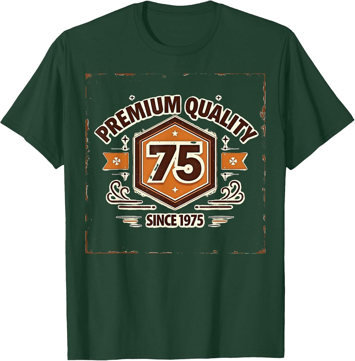 Premium Quality Since 1975 Vintage Men Design T-Shirt - Dark Green