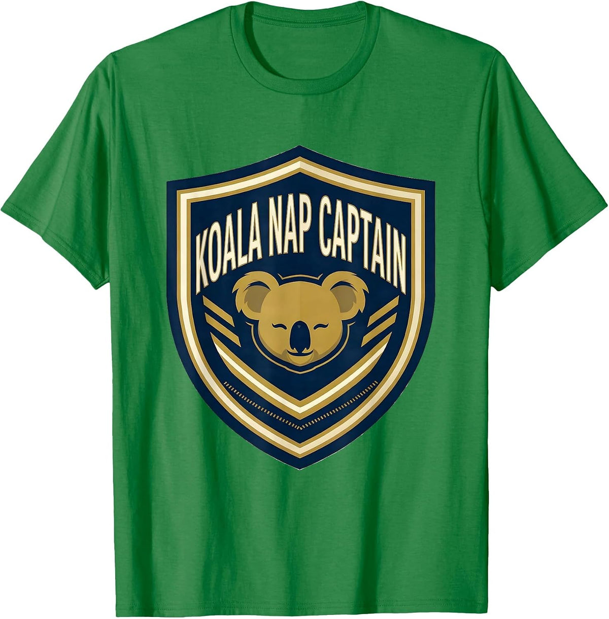 Men's Koala Nap Captain Cute Animal Sleepwear Novelty Loungewear T-Shirt - Kelly Green