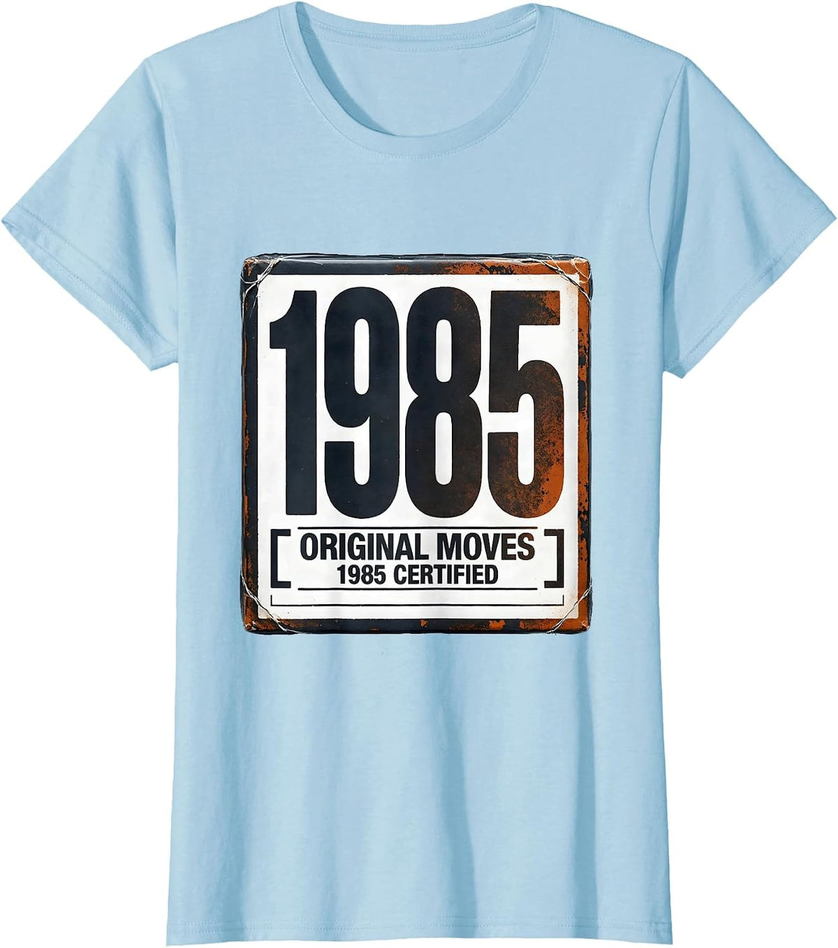 Women's Original Moves, 1985 Certified Funny Retro Vintage T-Shirt - Baby Blue
