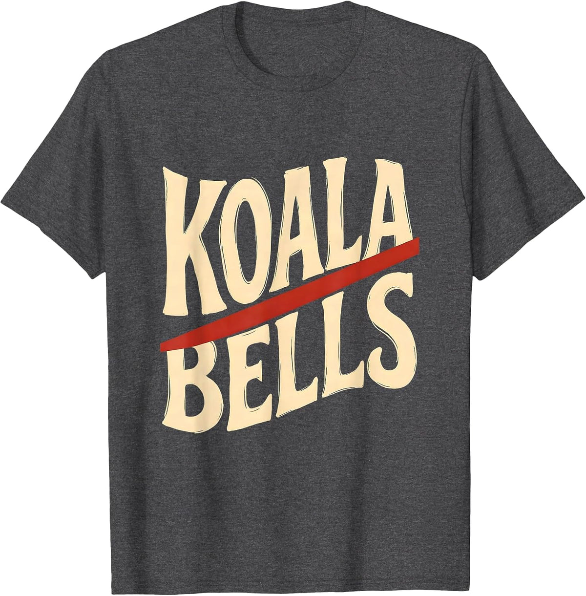 Koala Bells Funny Koala Lover Christmas Pun Gift T-Shirt - Dark Heather Grey