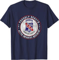 Proudly Served 327th Infantry Regiment Airborne Veterans Day T-Shirt - Navy Blue