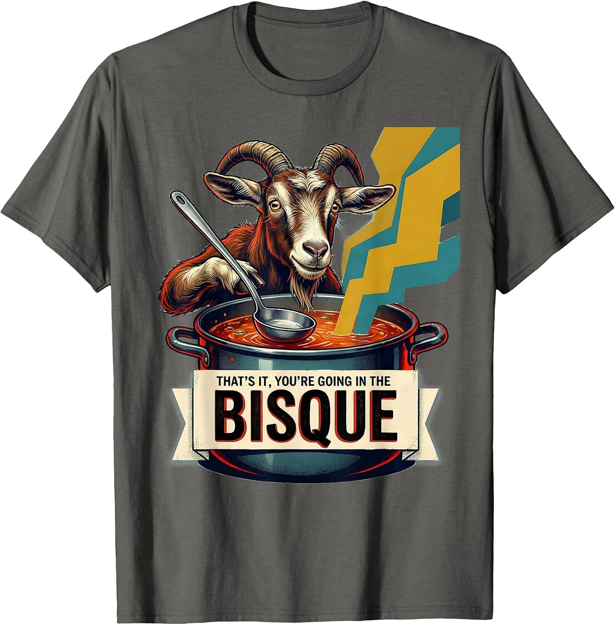 Men's That's It You're Going In The Bisque Retro Advertising T-Shirt - Asphalt Grey