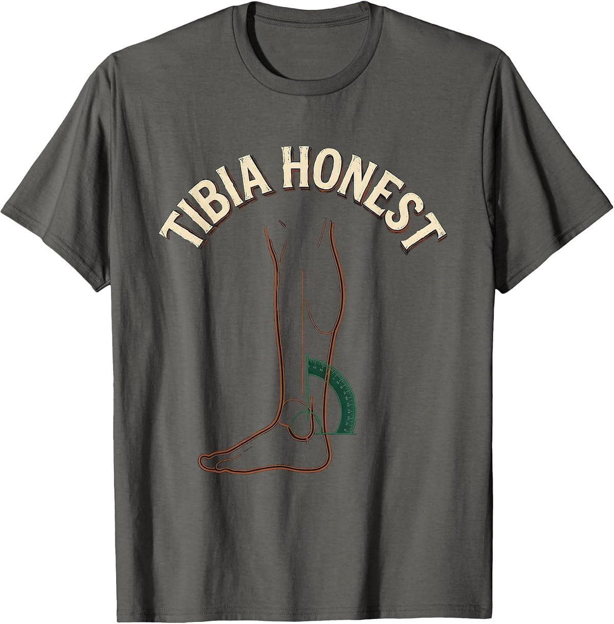 Men's Tibia Honest Vintage Funny Therapist Therapy Team Gift T-Shirt - Asphalt Grey