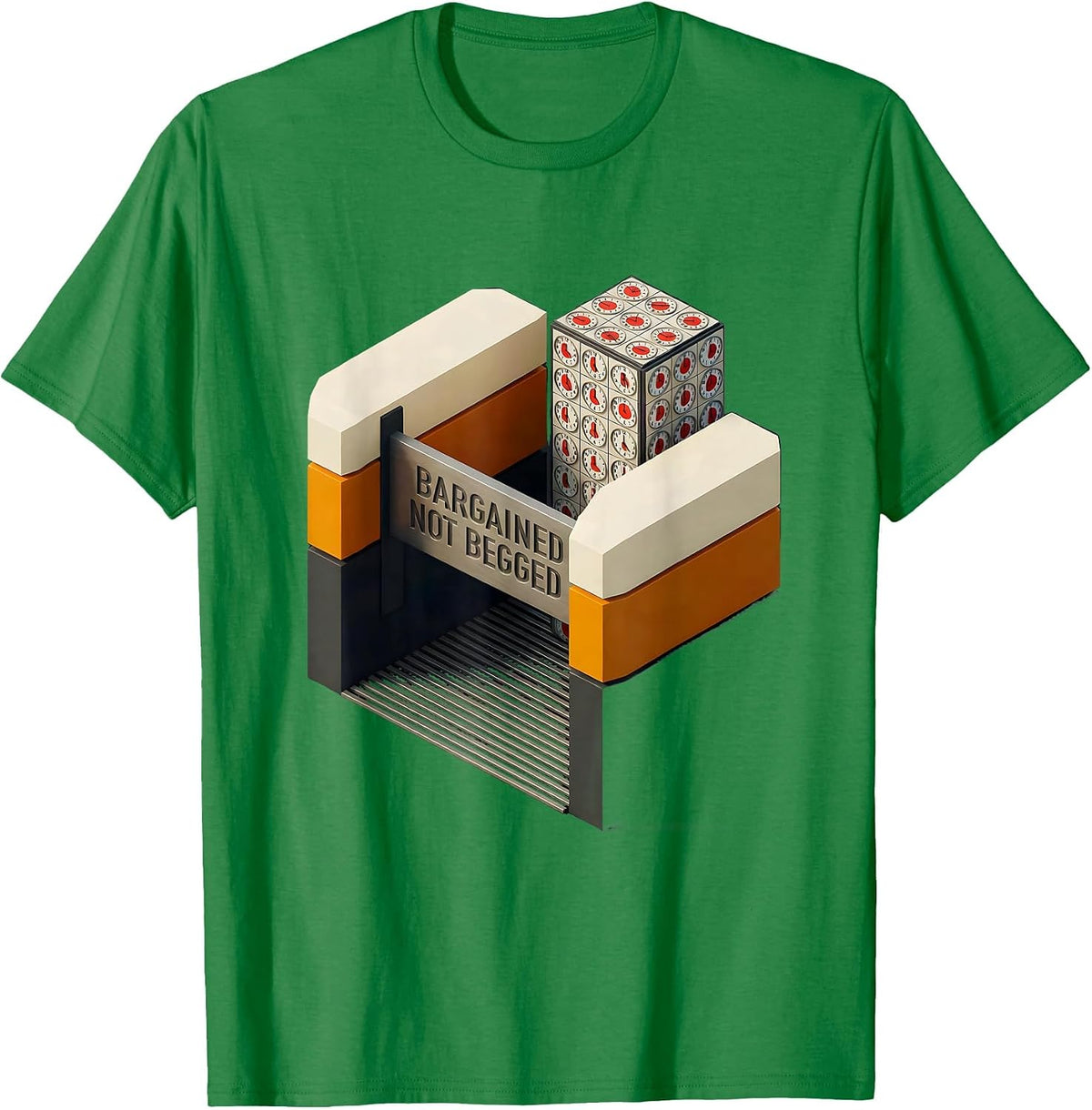 Men's Bargained, Not Begged Union Strong Labor Day Worker Pride T-Shirt - Kelly Green