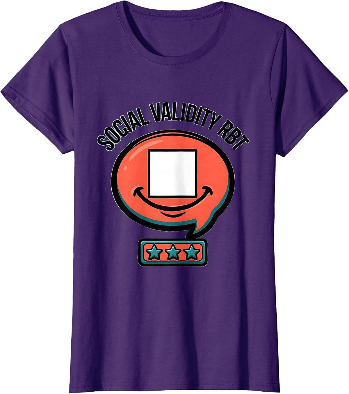 Women's Social Validity RBT Cartoon ABA Therapist Behavior Analyst T-Shirt - Purple