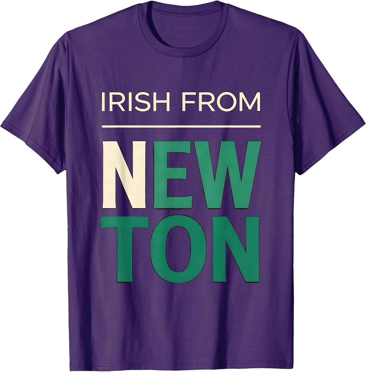 Men's Irish From Newton Boston Irish Pride St Patrick's Day T-Shirt - Purple
