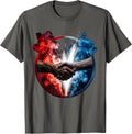 We The People Fisherman and Businesswoman Handshake T-Shirt - Asphalt Grey