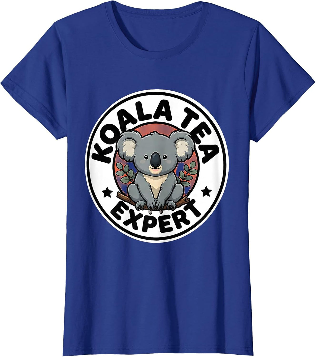 Women's Koala Tea Expert Funny Koala Lover Animal Pun Humor T-Shirt - Royal Blue