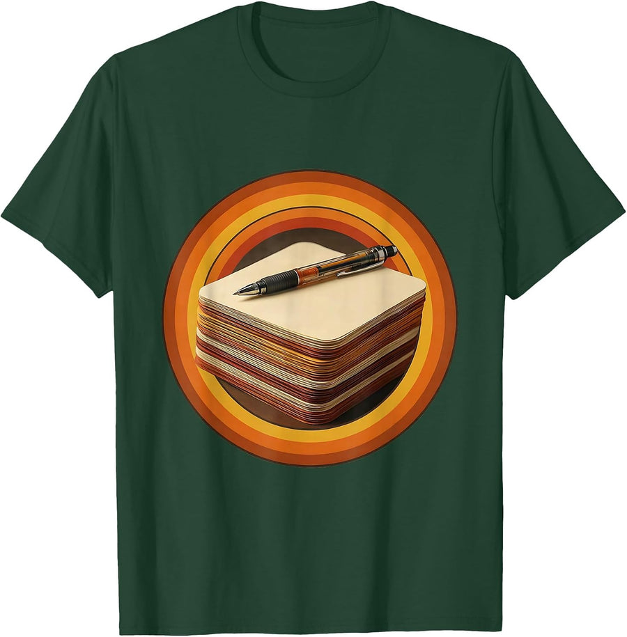 Men's 2nd Grade Teacher Graded Papers Illustration T-Shirt - Dark Green