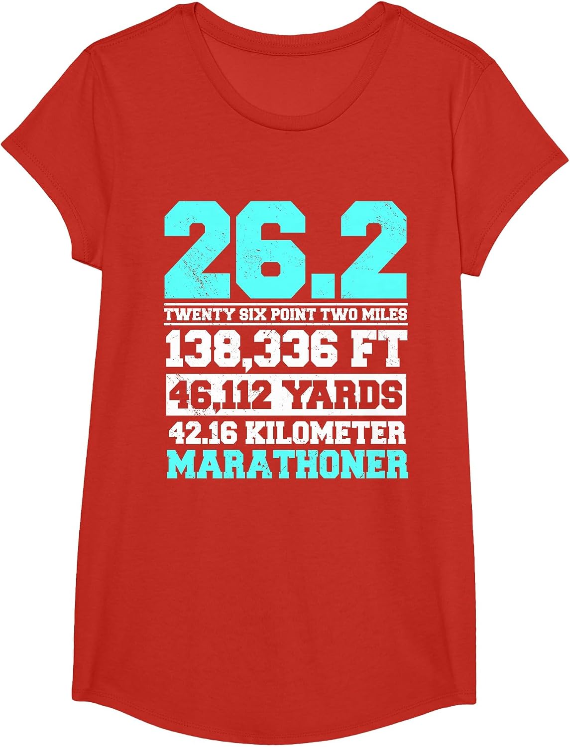 Marathoner Marathon Runner Running Shoes Foot Race T-Shirt - Girls Red