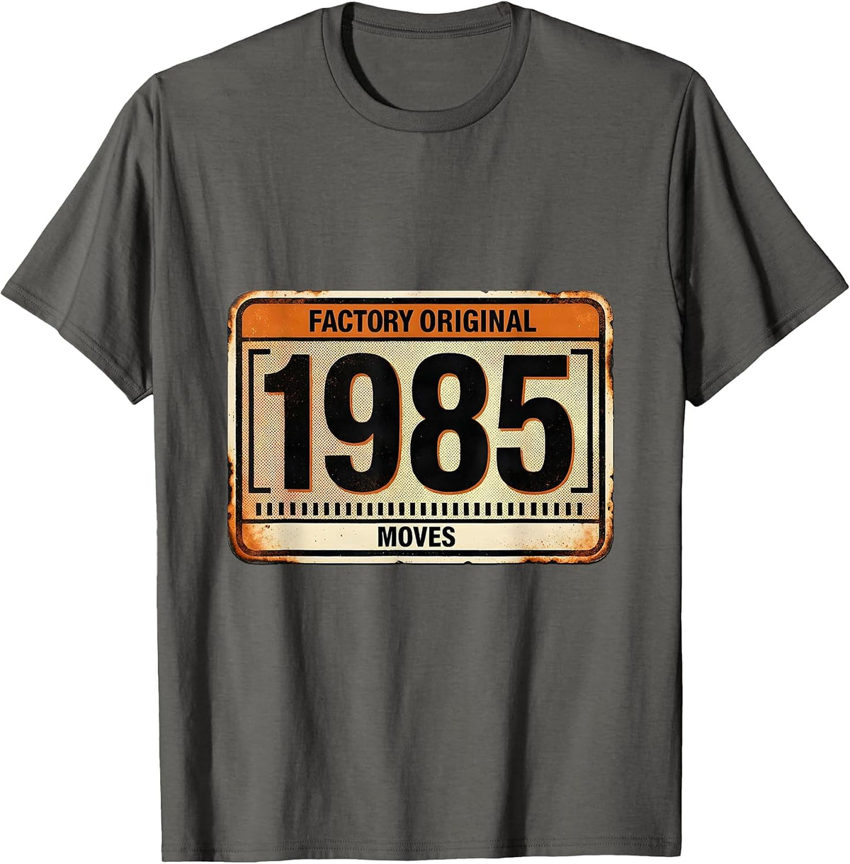 Factory Original 1985 Moves Vintage Retro Funny T-Shirt - Asphalt Grey