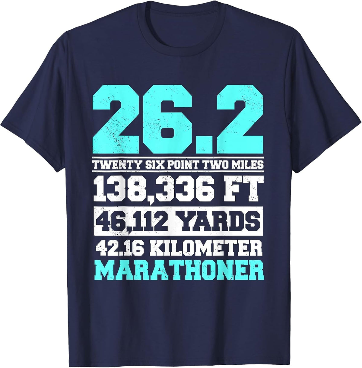 Marathoner Marathon Runner Running Shoes Foot Race T-Shirt - Navy Blue