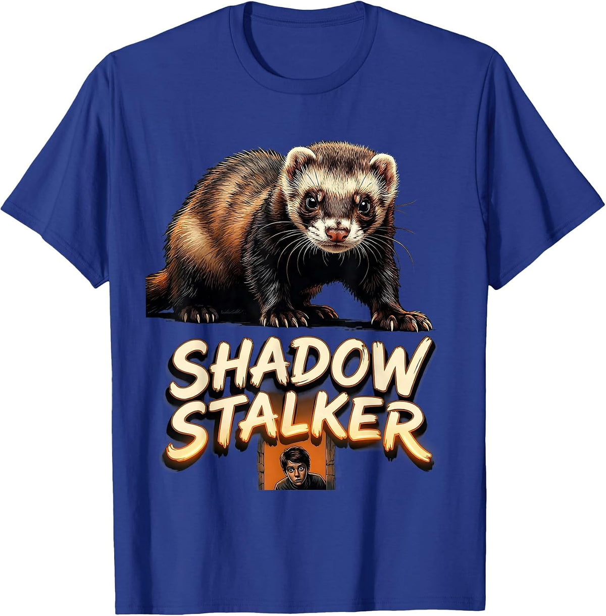 Shadow Stalker Sign Painter Ferret Lover Funny Gift T-Shirt - Royal Blue