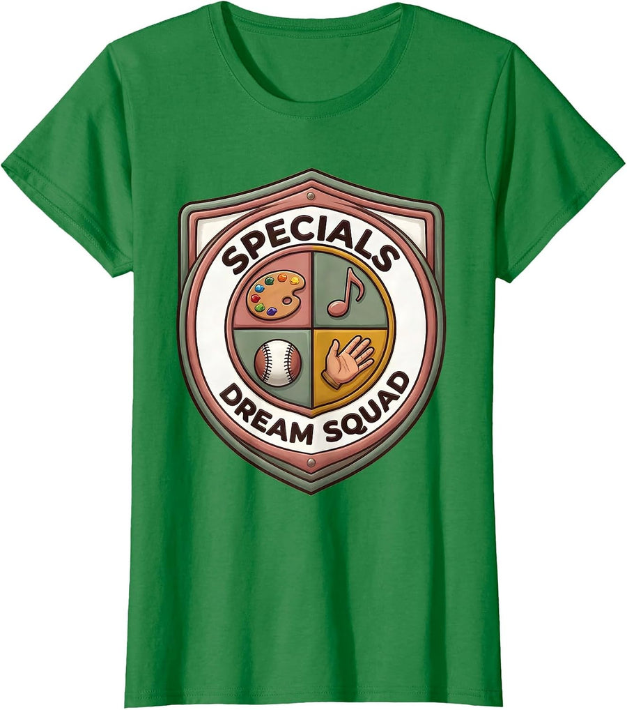 Women's Specials Dream Squad Teacher Crew Appreciation Back T-Shirt - Kelly Green