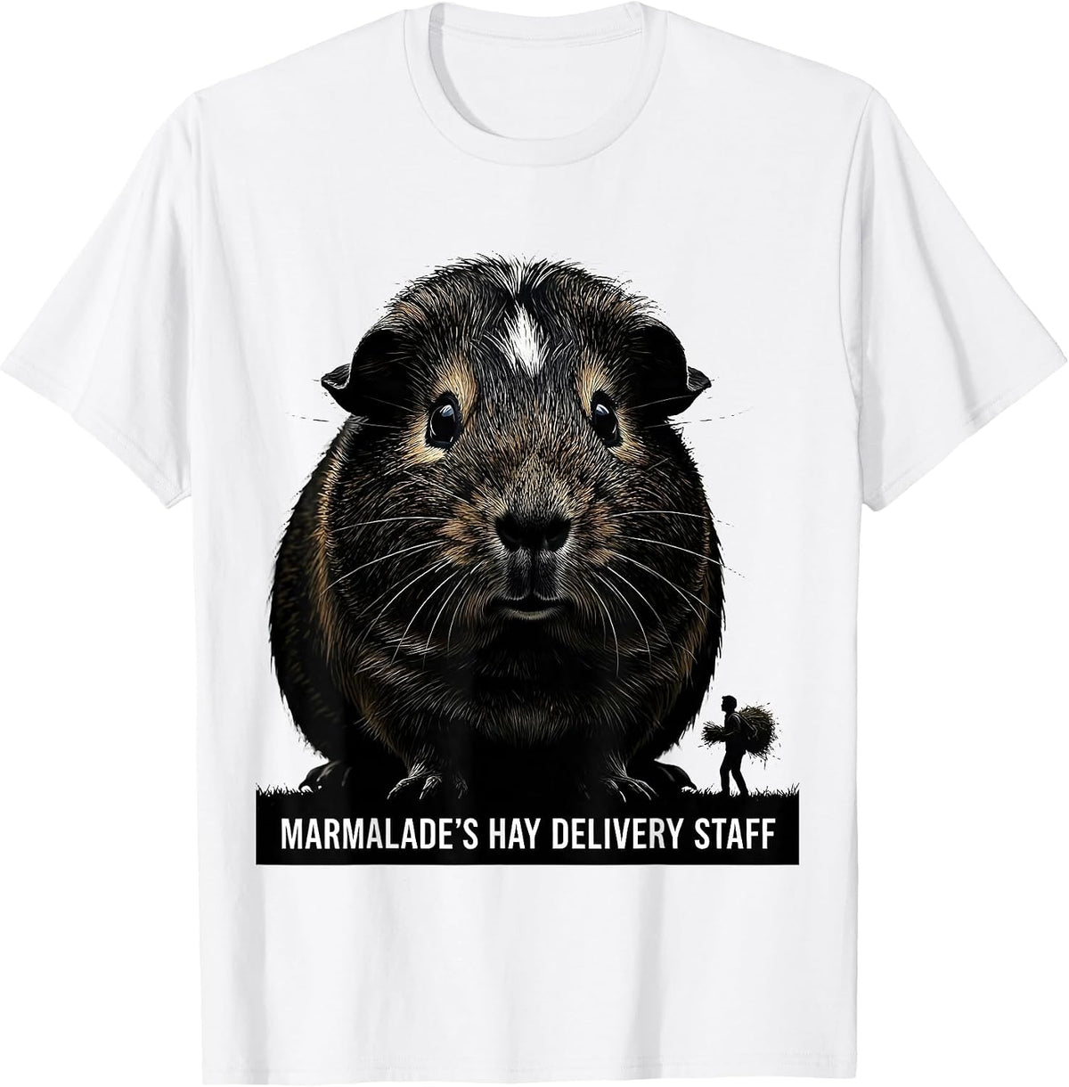 Men's Marmalade's Hay Delivery Staff Funny Guinea Pig Pet Lover T-Shirt - White
