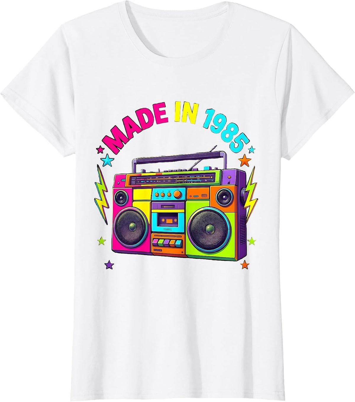 Made in 1985 Classic Birth Year Design T-Shirt - White