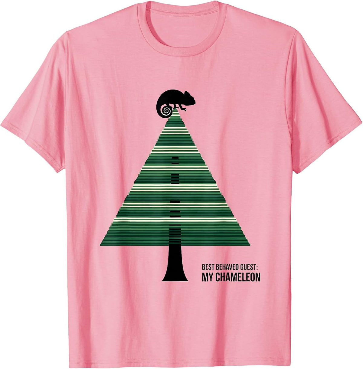 Men's Best Behaved Guest My Chameleon Funny Reptile Keeper T-Shirt - Pink