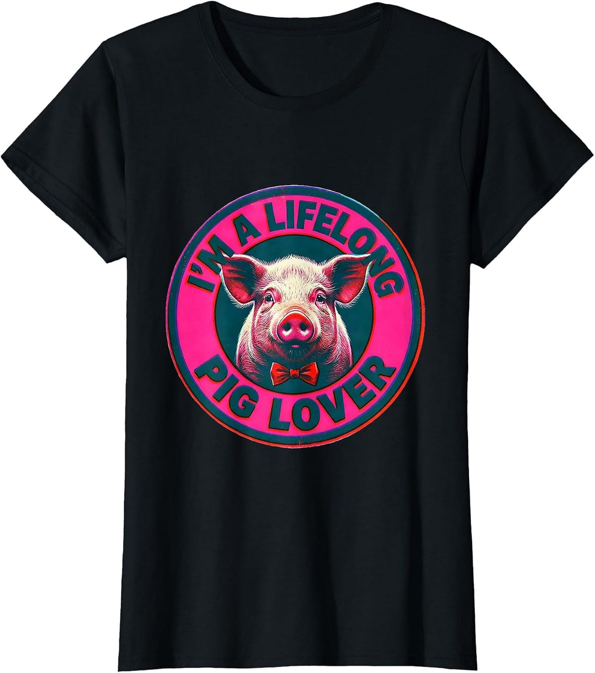I’m A Lifelong Pig Lover Funny Farm Animal Lover Gift T-Shirt - Black