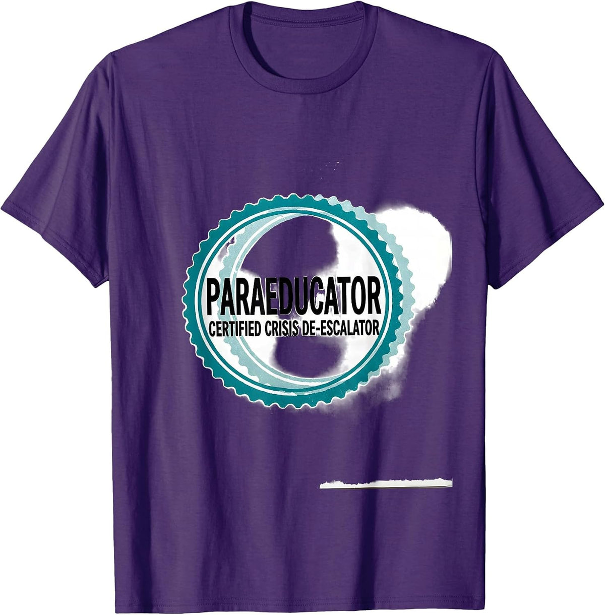 Men's Paraeducator: Certified Crisis De-escalator School Staff T-Shirt - Purple