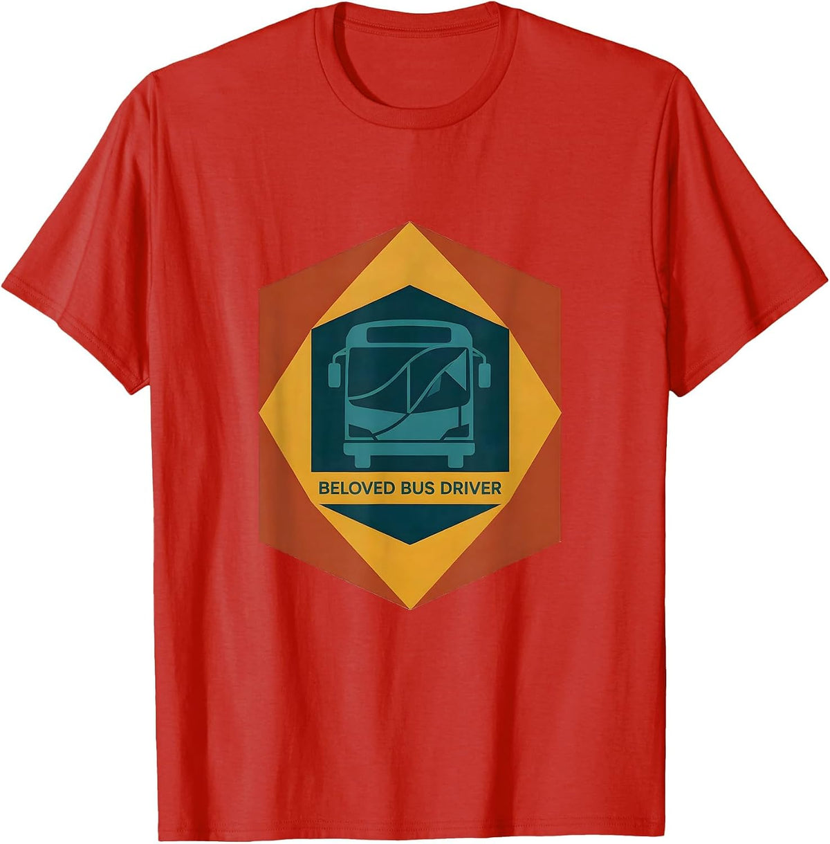 Beloved Bus Driver Warm School Staff Appreciation Quilt T-Shirt - Red